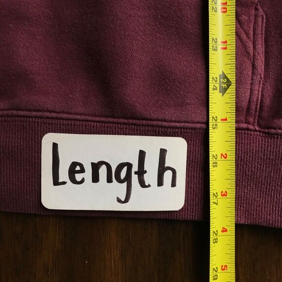 Vans Burgundy Off The Wall Mens Embroidered Logo Cotton Sweatshirt Hoodie M - Picture 6 of 8